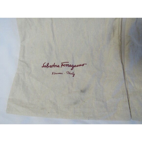 Salvatore Ferragamo Beige Logo Drawstring Shoe Bags Dust Bags 2 of Them EUC - Picture 3 of 11